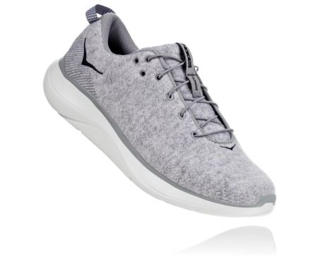 Hoka One One Hupana Flow Wool - Tenis Caminhada Homem Cinzentas Escuro | PT-QFiNRW1